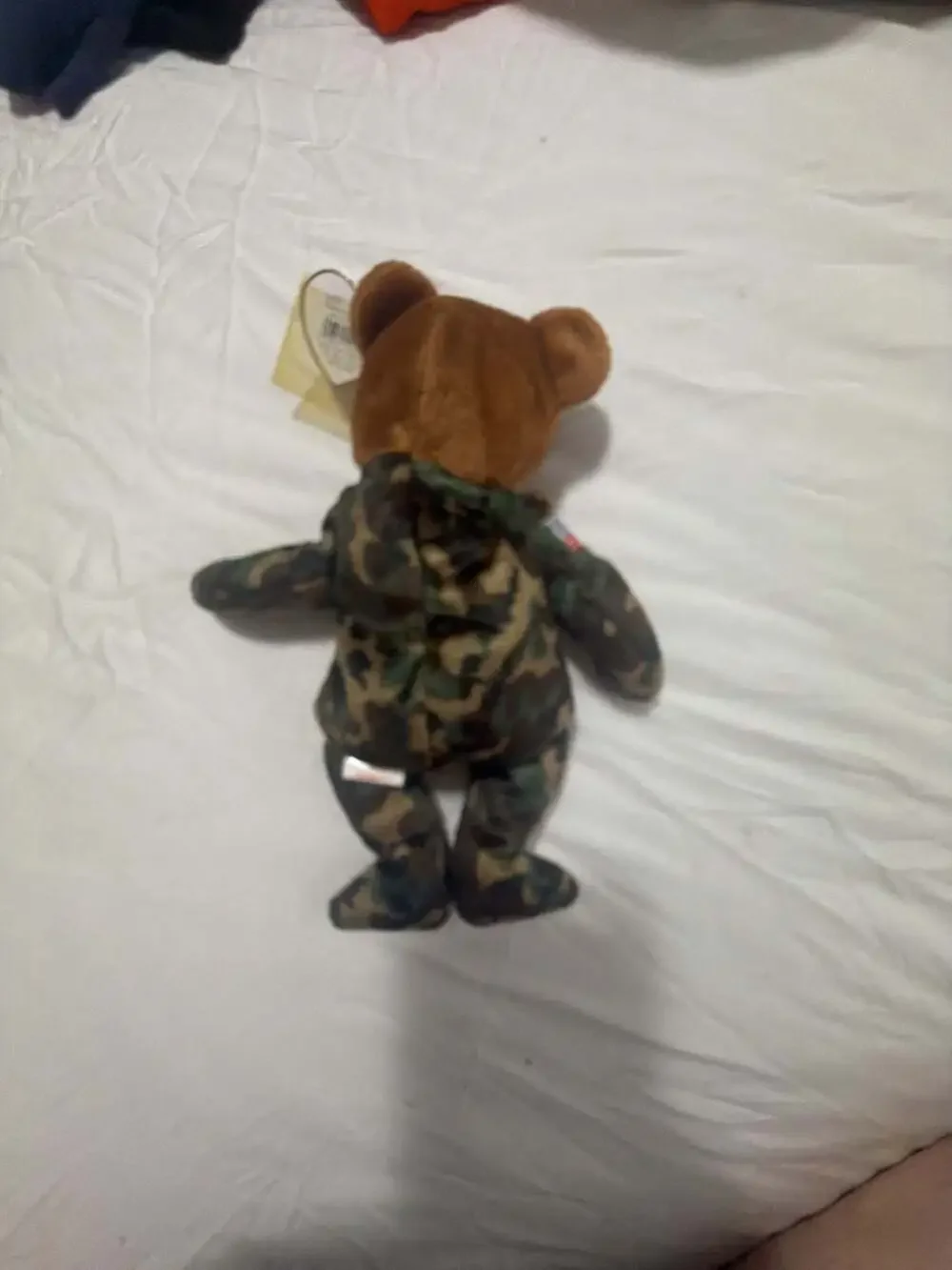 Ty Beanie Baby Hero 2003 Military Bear with Camouflage Outfit